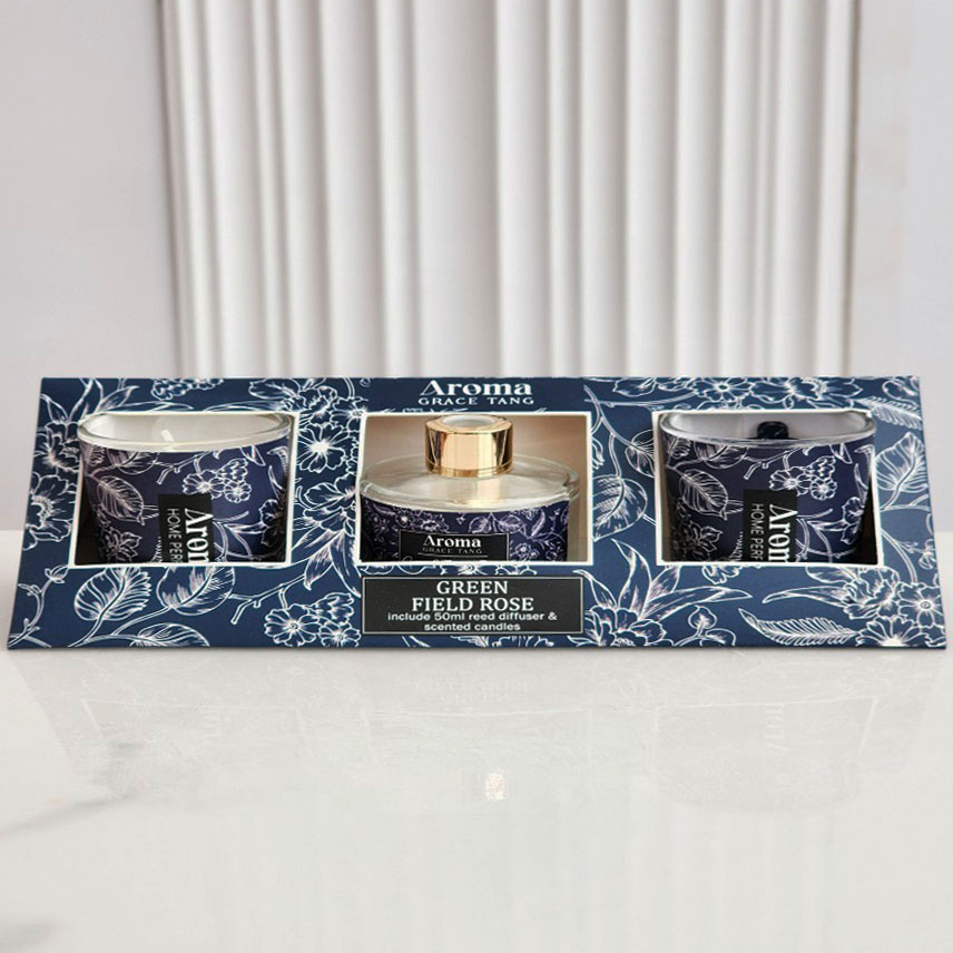 Ensemble Décoratif 3 Pièces : Bougies Parfumées et Diffuseur d'Ambiance – Image 2