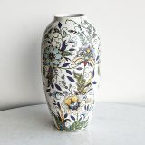 Vase Classique aux Motifs Floraux et Botaniques Multicolores