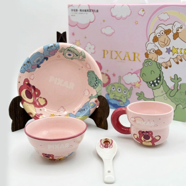 Ensemble Vaisselle Enfant en Céramique Disney  4 Pièces