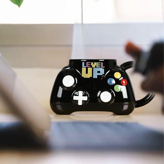 Tasse Manette de Jeu avec Texte Pixelisé