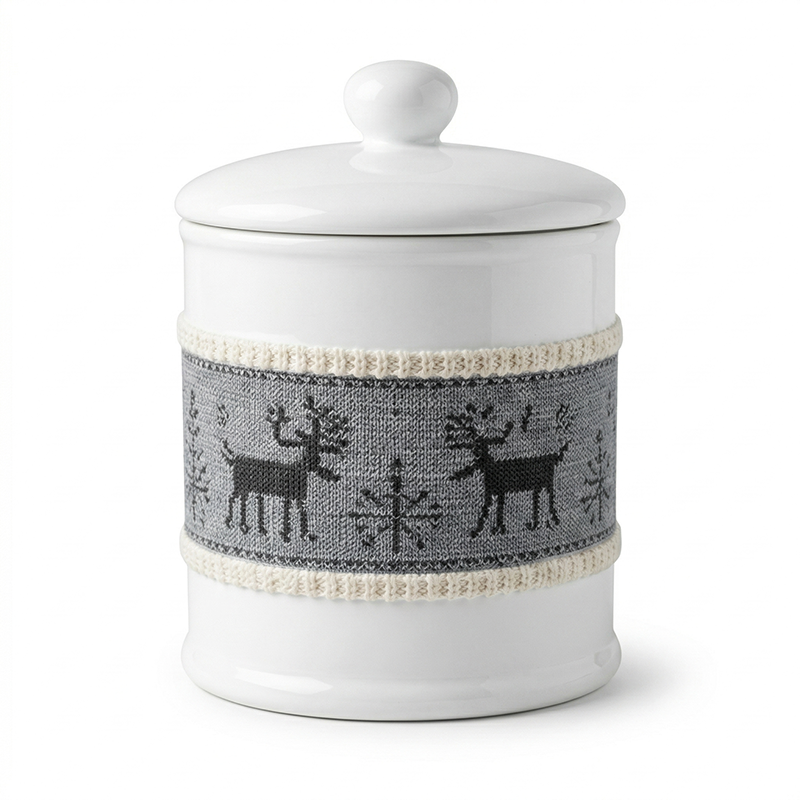Pot de Rangement Hivernal avec Couvercle – Image 2