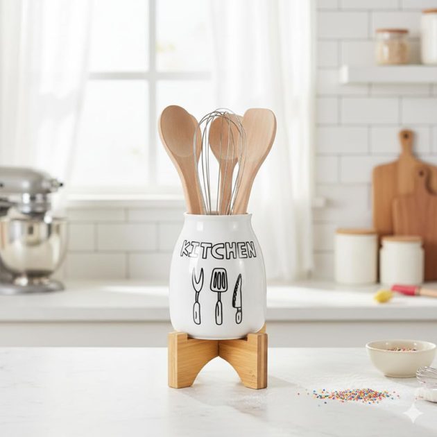 Ensemble de porte-ustensiles de cuisine en céramique