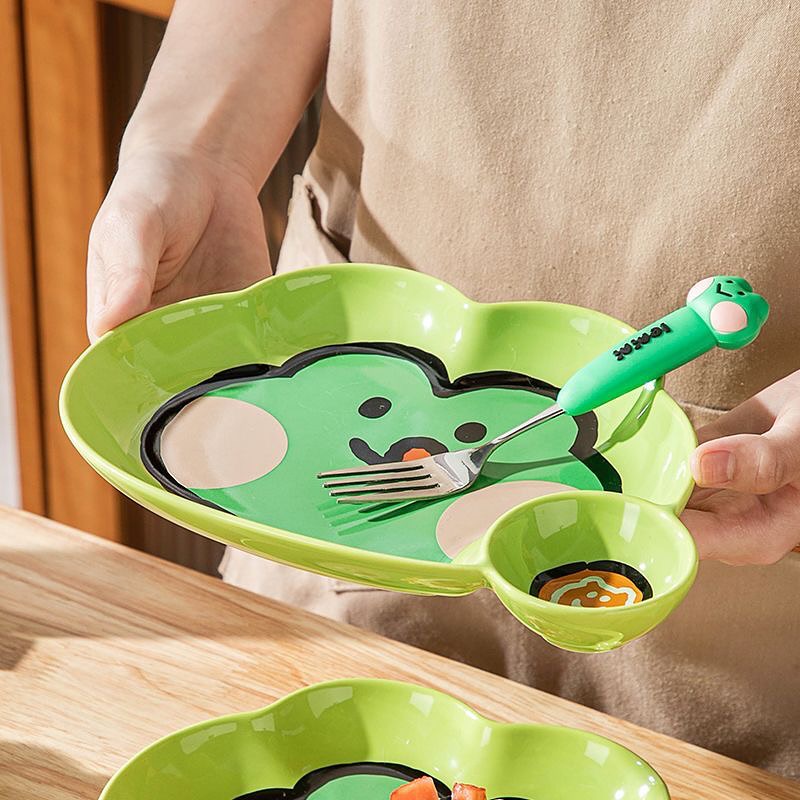 Assiette Compartimentée Multicolore Personnage et Cœurs – Image 2