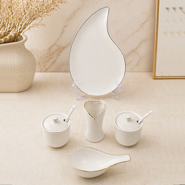 Coffret petit-déjeuner et condiments.4 Pièces