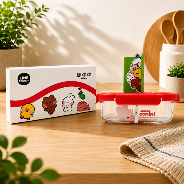 Boîte Alimentaire Ludique en Verre avec couvercle