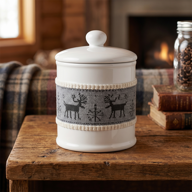 Pot de Rangement Hivernal avec Couvercle