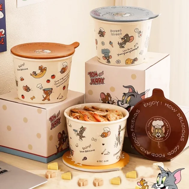 Bols à Nouilles Instantanées en Céramique – Collection Officielle Tom et Jerry 🐱🐭