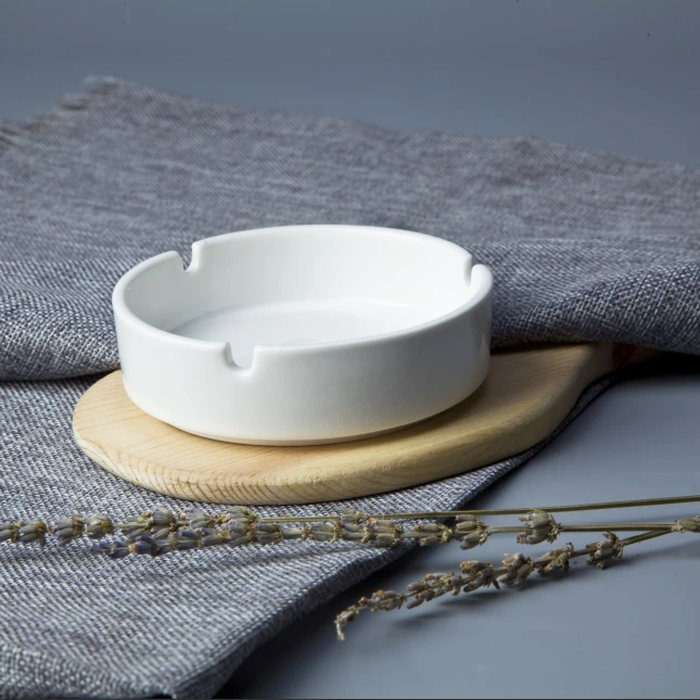 Cendrier Minimaliste et Ambiance Naturelle