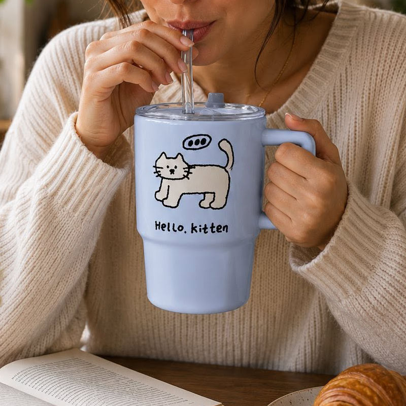 tasse en céramique avec couvercle – Image 5
