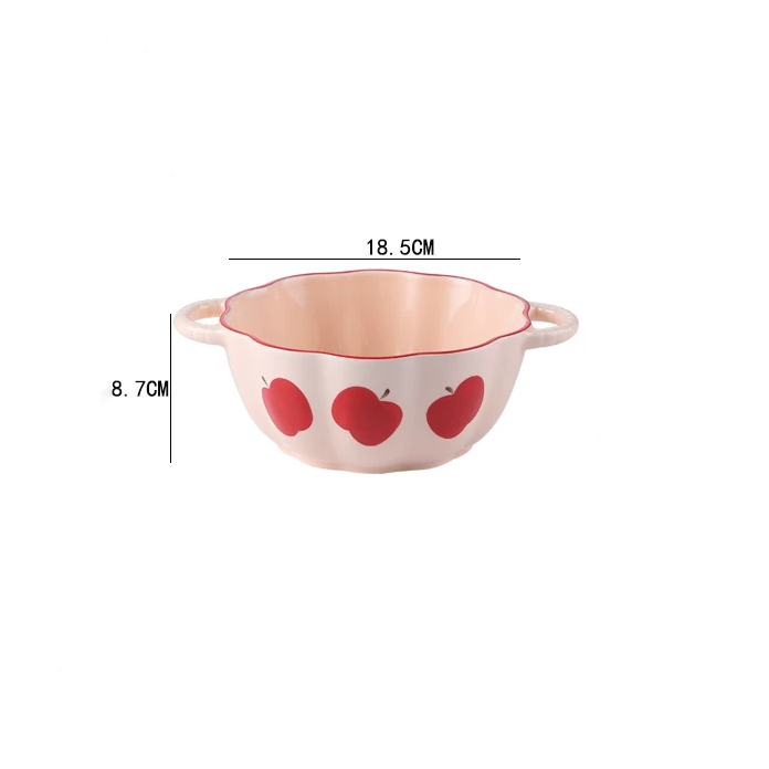 Saladier en Céramique Motif Pommes Rouges – Image 2