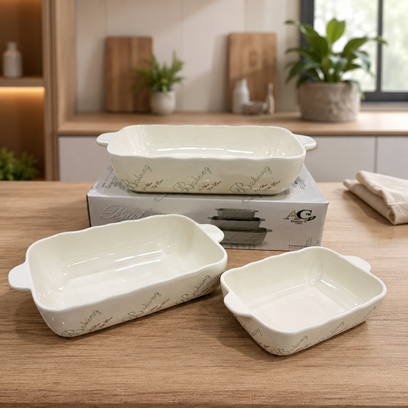 Set de 3 Plats à Four en Céramique – Image 2
