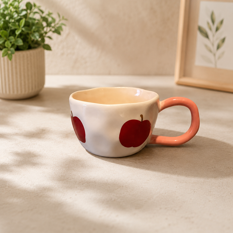 Mug artisanal en céramique "Pommes d'Amour"