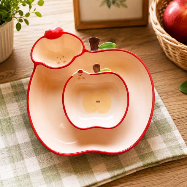 Ensemble de Service Apéritif en Céramique - Design "Pomme