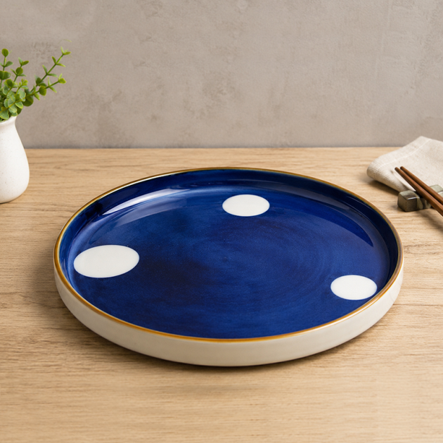 Assiette en céramique peinte à la main de style japonais