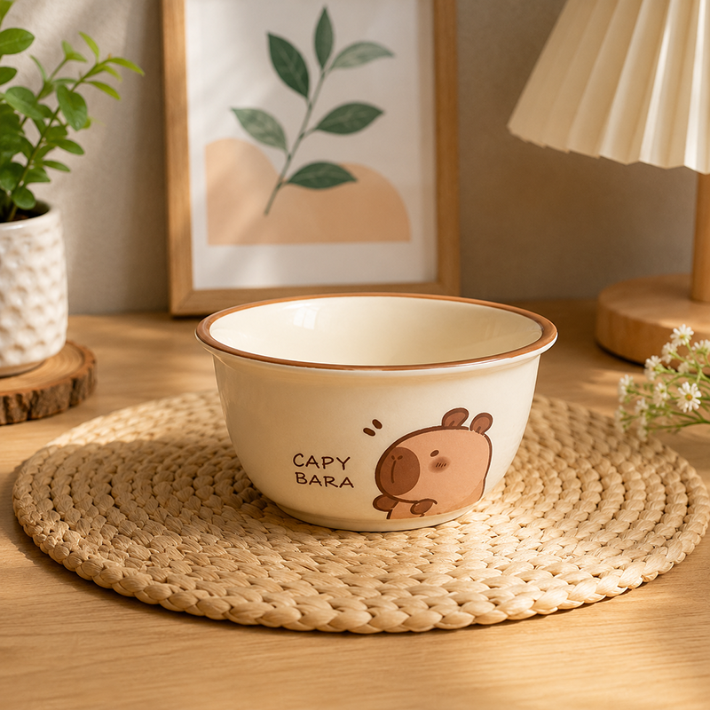 Bol pour Enfant en Céramique Capybara – Design Mignon