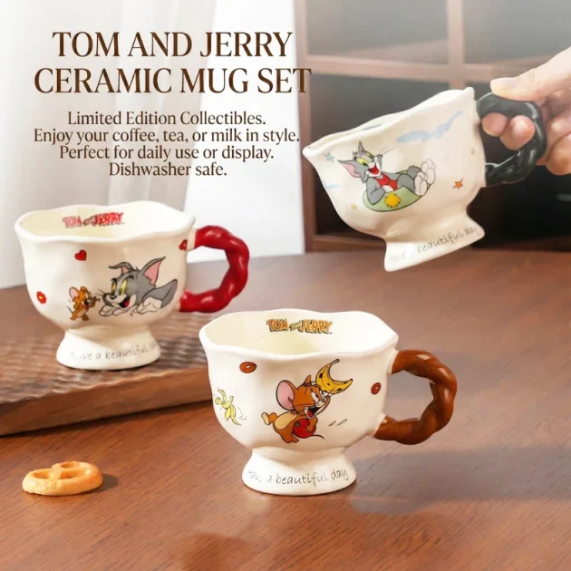Mug sur Pied Tom et Jerry en Céramique