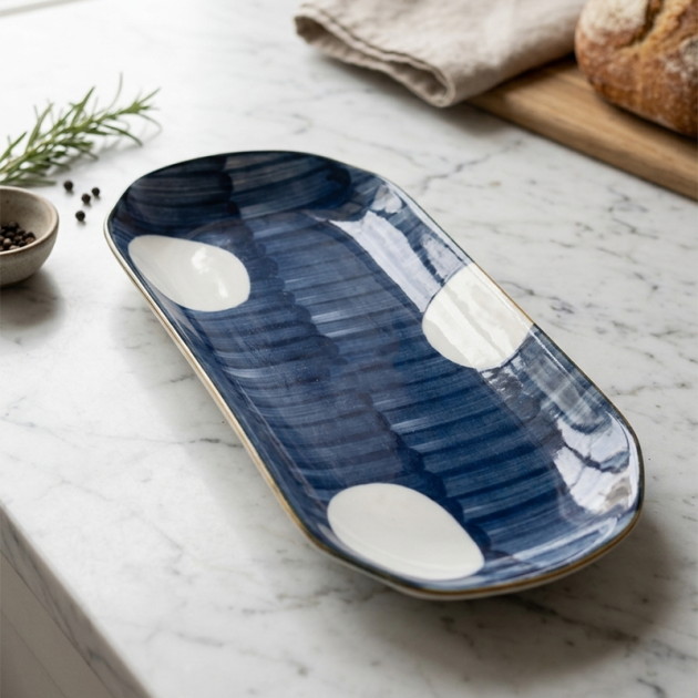 Plateau oval en Céramique Japonais