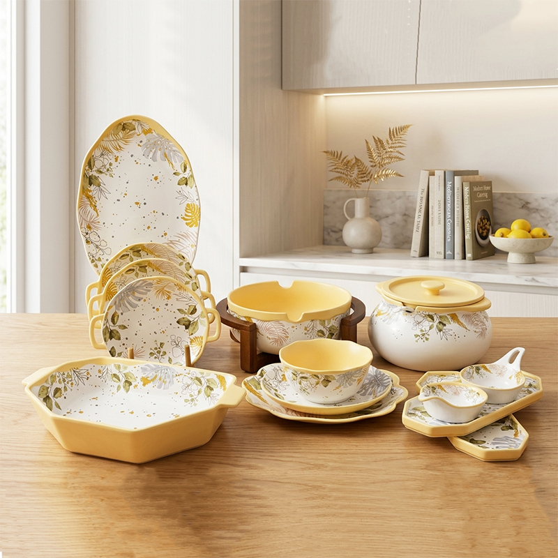 Service de Vaisselle Floral Élégant 32 Pièces – couleur jeune