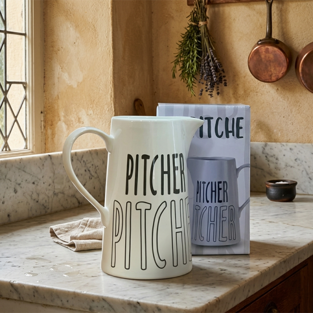 Carafe en Céramique Design "PITCHER" – Pichet Élégant pour Eau, Jus et Boissons
