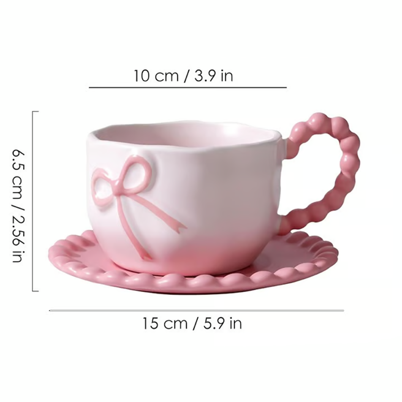 Ensemble Tasse et Soucoupe en Céramique – Image 4