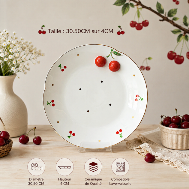 Assiette en Céramique Motif seris 30cm