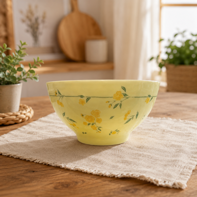 Bol en Céramique Floral – Élégance et Charme pour Votre Table