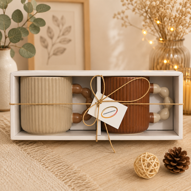 Coffret Duo de Mugs en Céramique