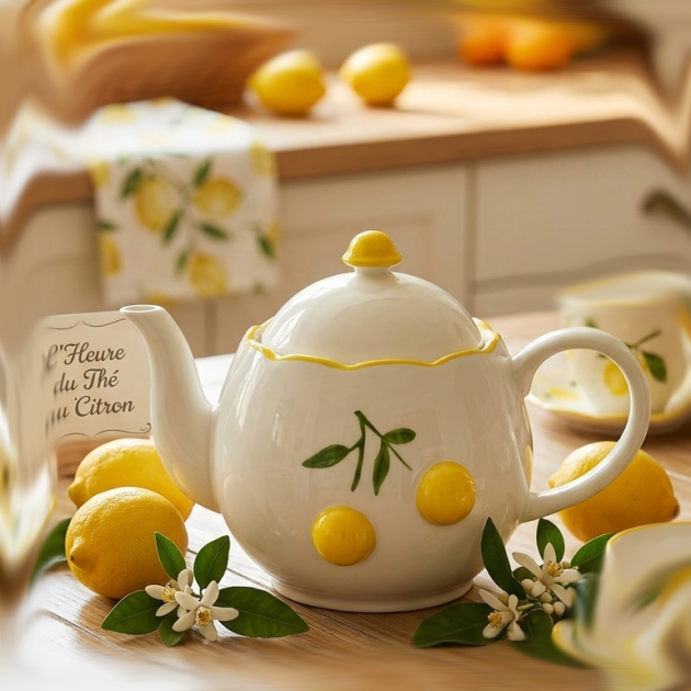 Théière en Céramique Motif citron