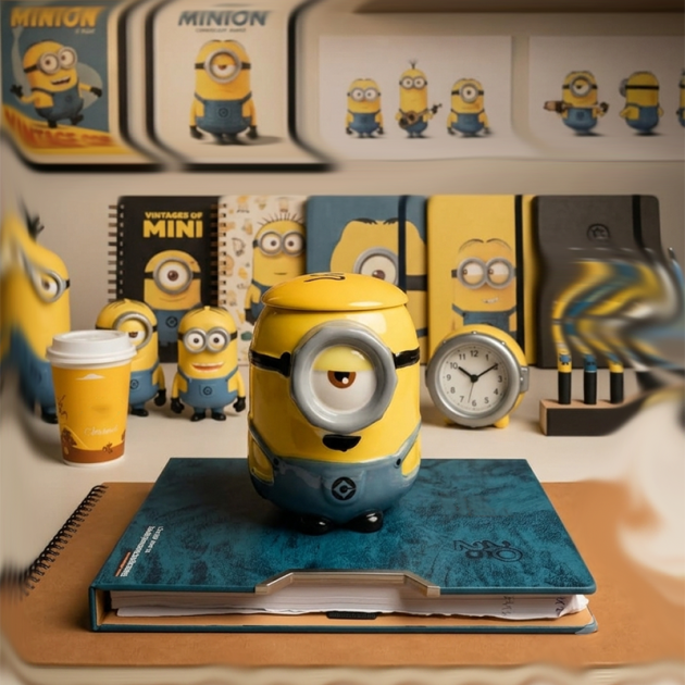 Mug en Céramique 3D Minion avec Couvercle