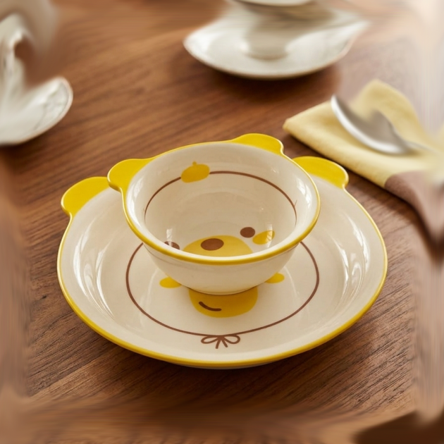 Ensemble de Vaisselle Enfant « Petit Ours Jaune »