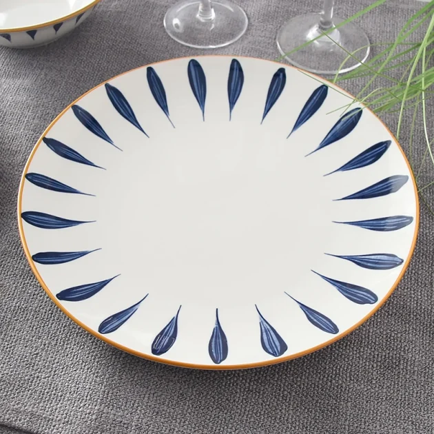 Assiette plat en ceramique style japonaise.25CM