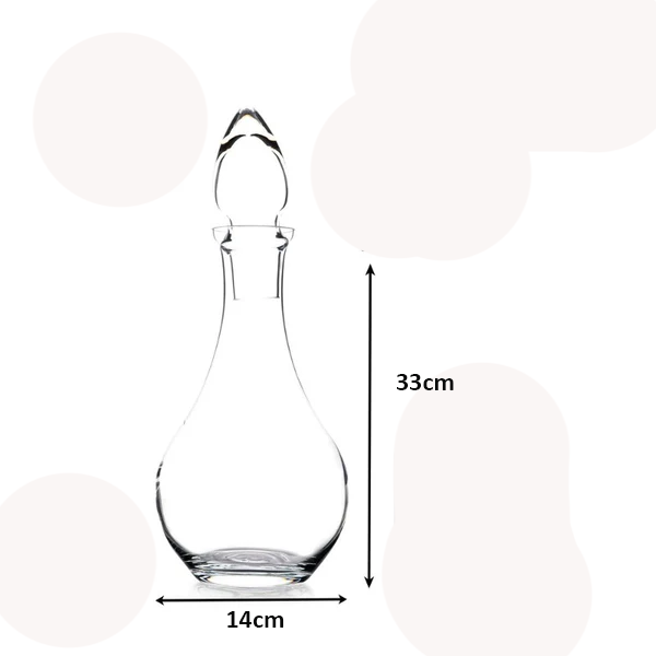 Carafe à Décanter en Verre Transparent avec Bouchon Stylisé – Design Élégant pour Table & Bar – Image 3