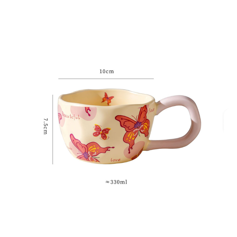 Mug en Céramique Papillons – Design Floral Élégant & Romantique – Image 6