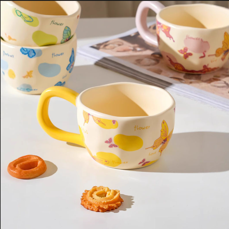 Mug en Céramique Papillons – Design Floral Élégant & Romantique – Image 4