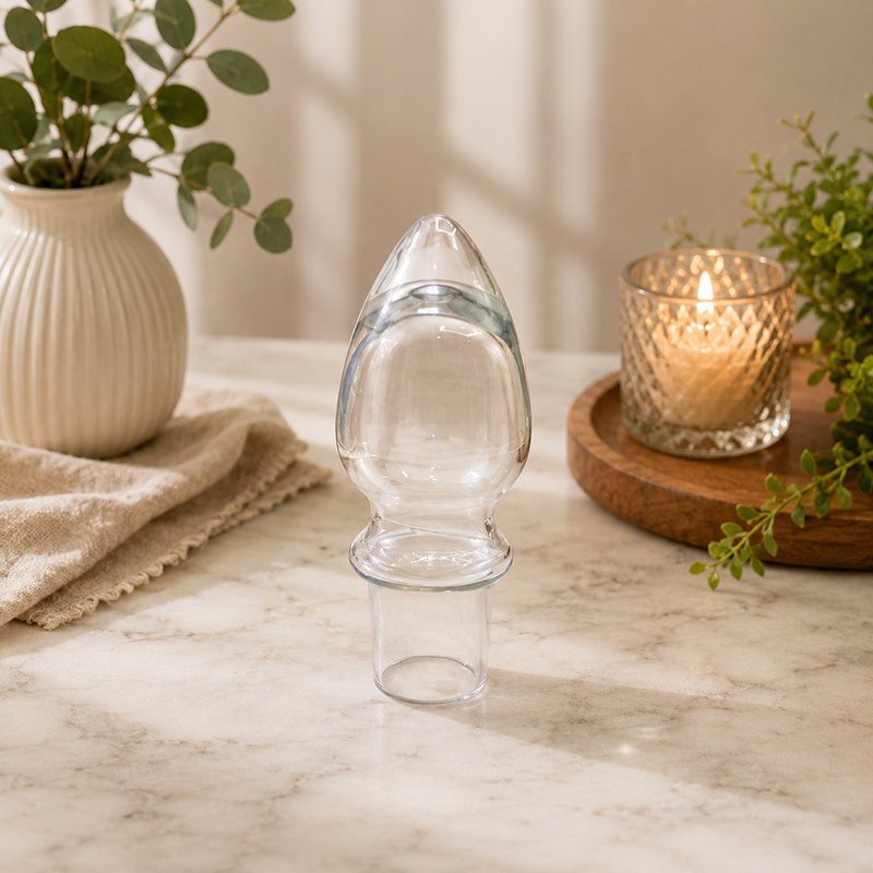 Carafe à Décanter en Verre Transparent avec Bouchon Stylisé – Design Élégant pour Table & Bar – Image 2