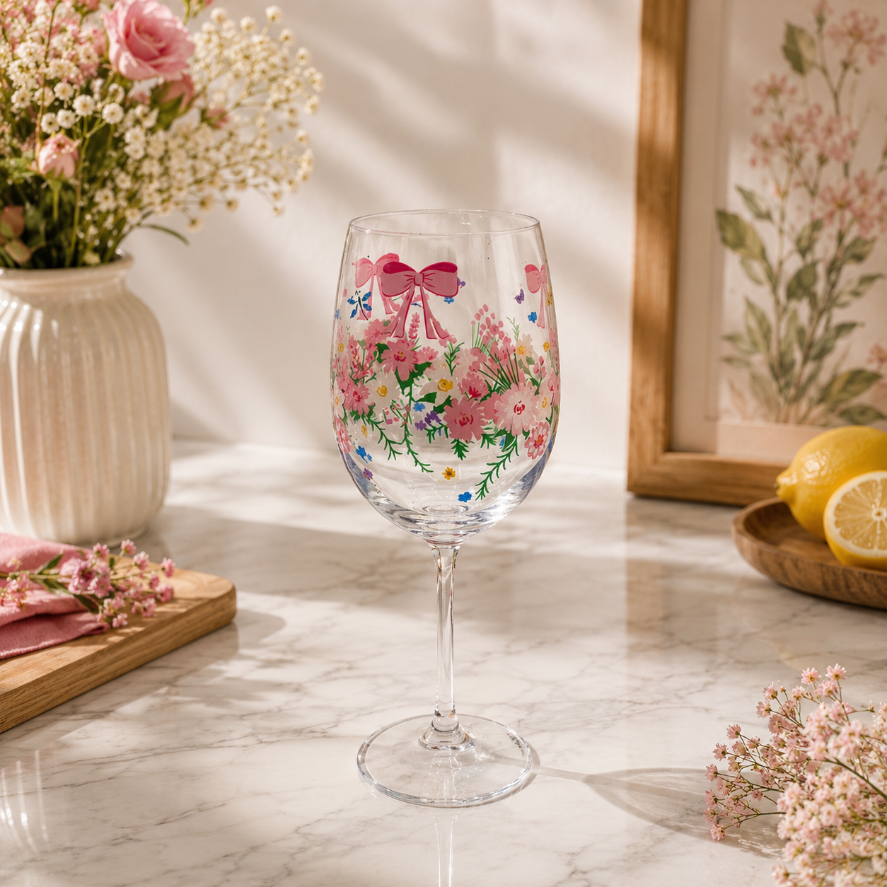 Service en Verre Transparent avec Motifs Floraux Élégants 4 pieces – Image 2