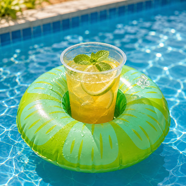 Mini Bouée Porte-Gobelet pour Piscine