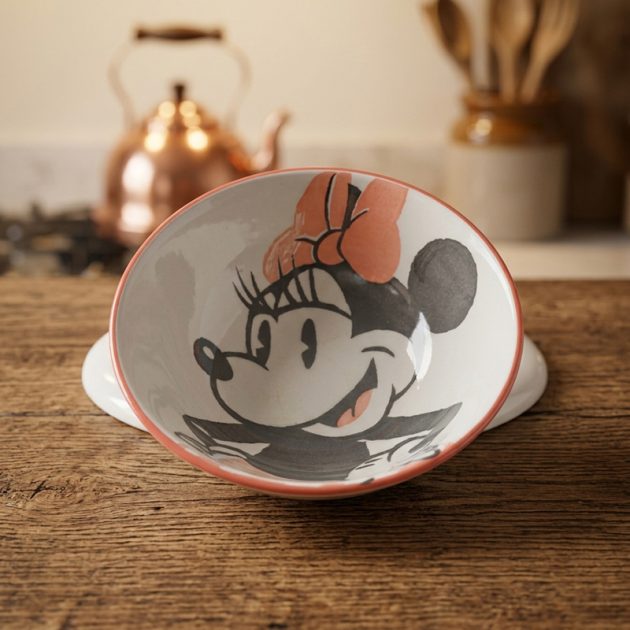 Bol en Céramique Rose avec Motif Mickey Mouse