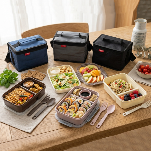 Ensemble Lunch Box Compartimentée avec Sac Isotherme