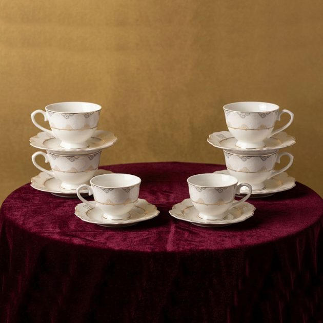 Service à café en ceramique Élégante – 24 Pièces