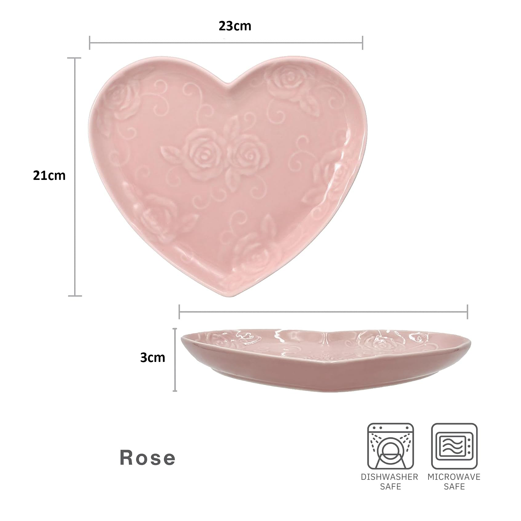 Tasse à Café en Céramique avec Soucoupe – Design Floral Rose – Image 2