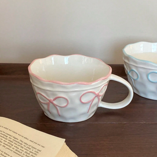Mug en Céramique Élégant avec Motifs Nœuds – Image 2