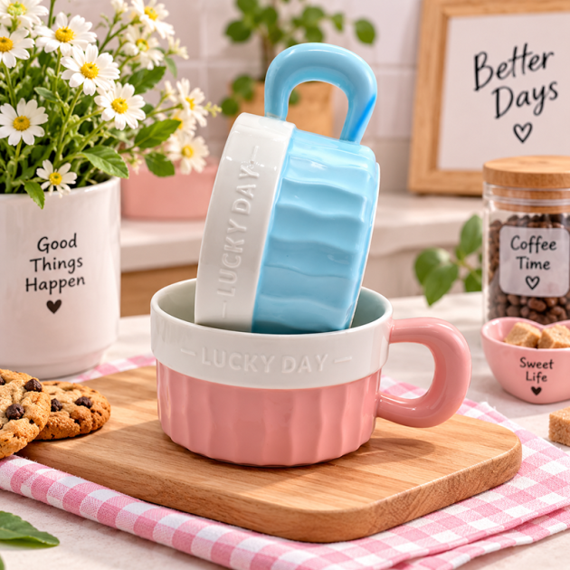 Un grand Mug en Céramique – Collection « Lucky Day »