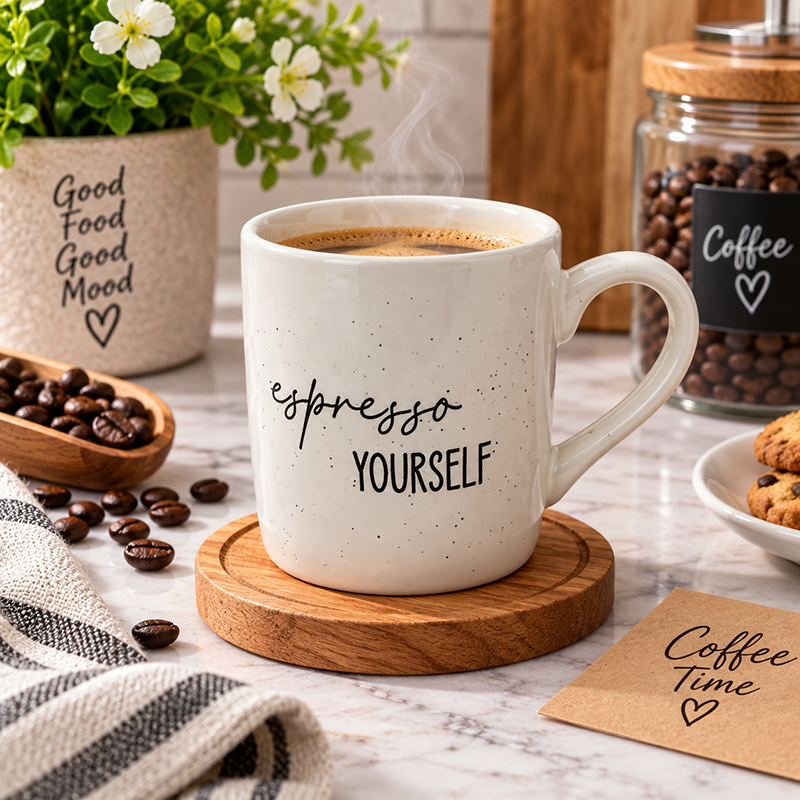 Service de 6 tass à Café en Céramique – « Espresso Yourself » – Image 2