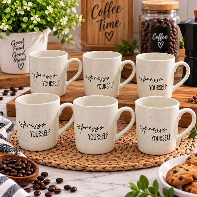 Service de 6 tass à Café en Céramique – « Espresso Yourself »