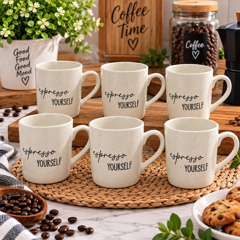 Service de 6 tass à Café en Céramique – « Espresso Yourself »