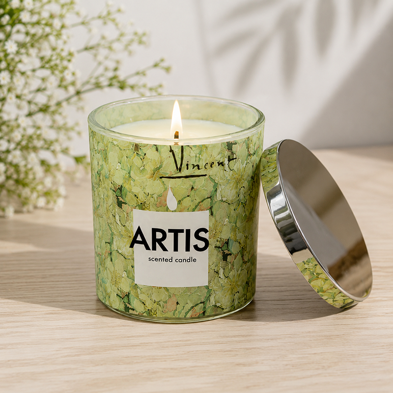 Bougie Parfumée ARTIST Vincent – Motif Floral Élégant – Image 2