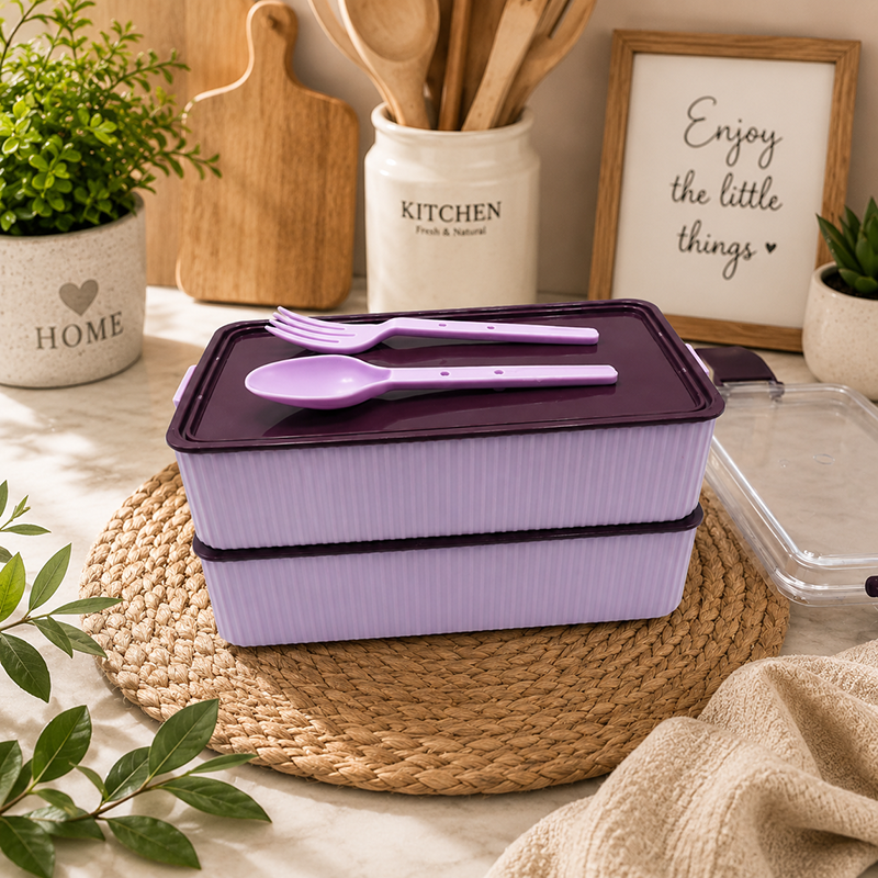 Boîte à Lunch Bueno TIPPO – Double Compartiment avec Couvercle Hermétique – Image 3