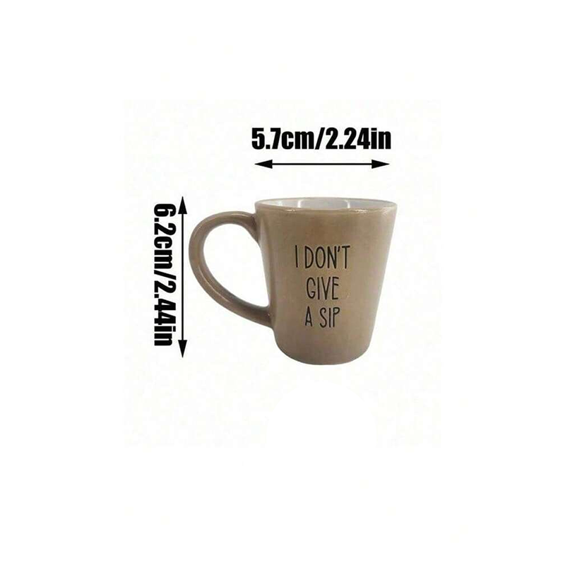 Ensemble de 6 tass à Café en Céramique – Motif « I Don’t Give a Sip » – Image 3